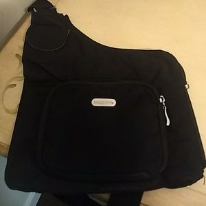 Baggalini black sling cross body bag